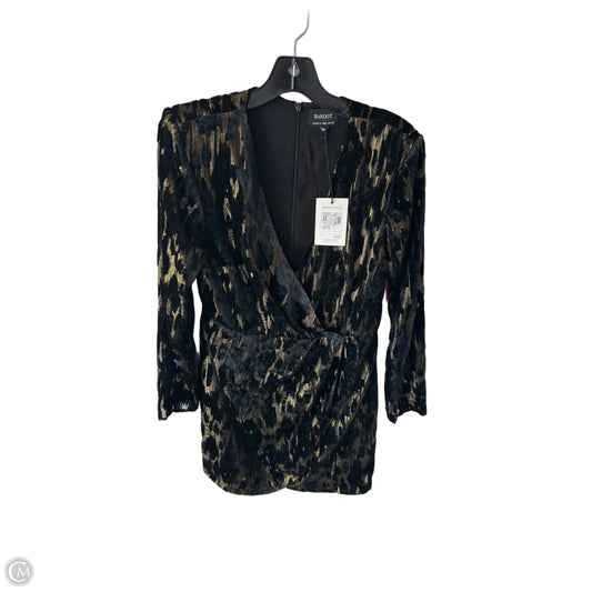 Dress Party Short By Bardot In Black & Gold, Size: M