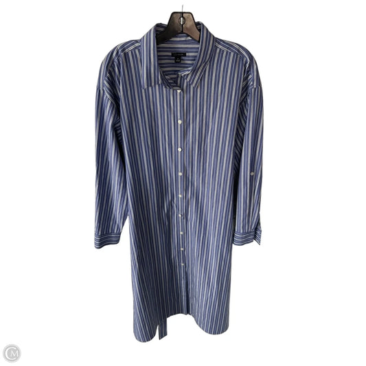 Dress Work By Ann Taylor In Blue & White, Size: Xl