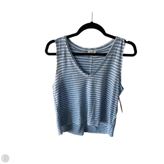Top Sleeveless By Project Social Tee In Blue & White, Size: M