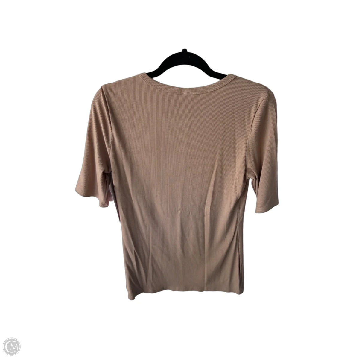 Top Short Sleeve Basic By Cme In Tan, Size: M