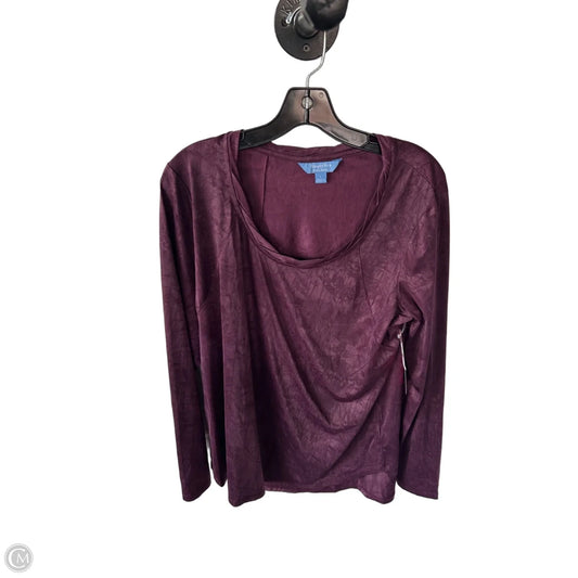 Top Long Sleeve By Simply Vera In Purple, Size: L