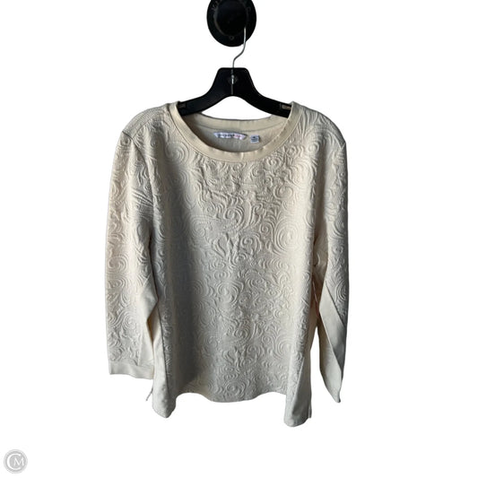 Tunic Long Sleeve By Isaac Mizrahi Live Qvc In Cream, Size: Xl