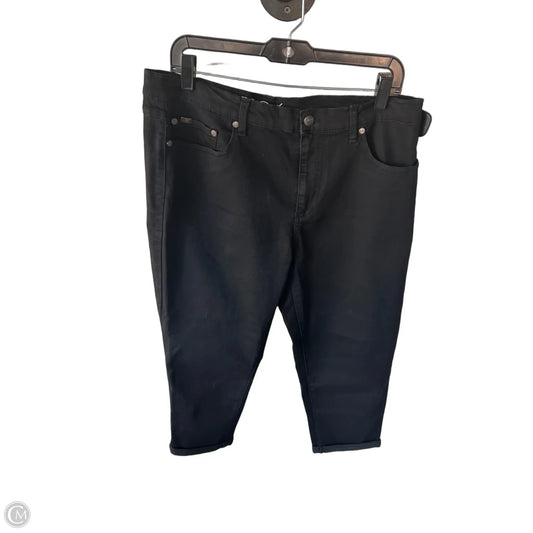 Jeans Straight By Dg2 In Black Denim, Size: 16