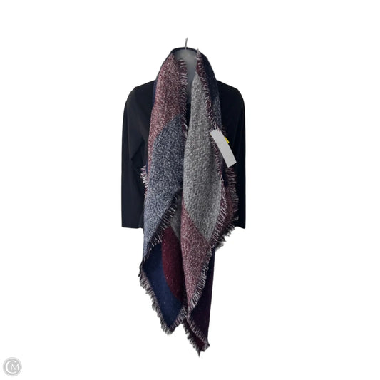 Scarf Winter By Clothes Mentor In Blue & Red