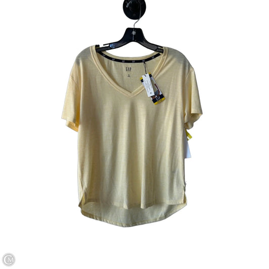 Top Short Sleeve Basic By Gap In Yellow, Size: M