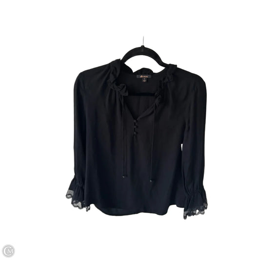 Blouse Long Sleeve By Ella Moss In Black, Size: Xs