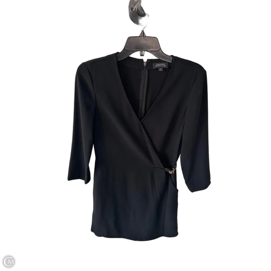 Dress Work By Tahari By Arthur Levine In Black & Gold, Size: S