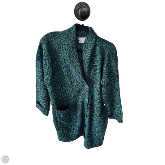 Sweater Cardigan By Clothes Mentor In Black & Green, Size: Lp