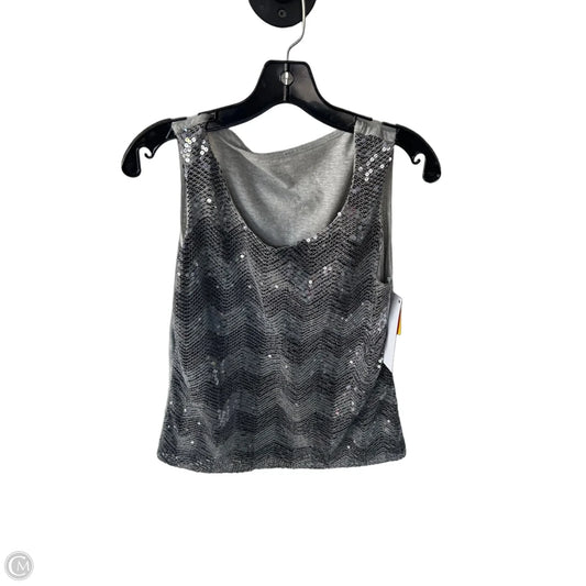 Top Sleeveless By Coldwater Creek In Grey & Silver, Size: M