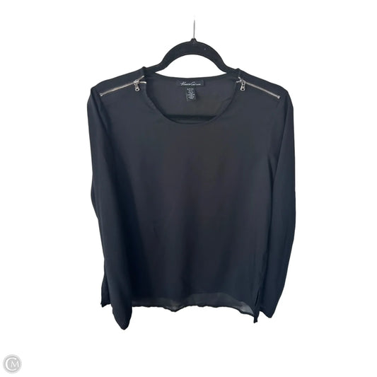 Tunic Long Sleeve By Kenneth Cole In Black & Silver, Size: S