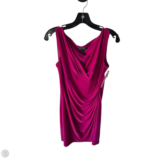 Dress Party Midi By Lauren By Ralph Lauren In Pink, Size: L