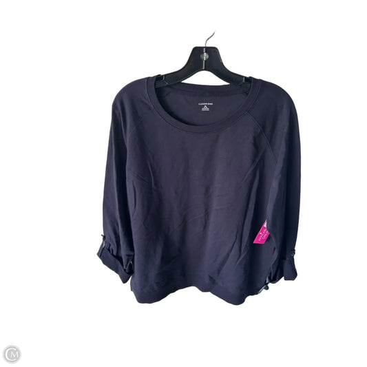 Top Long Sleeve By Lands End In Navy, Size: Xl