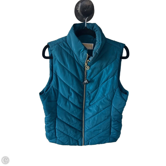 Vest Puffer & Quilted By Michael By Michael Kors In Teal, Size: M