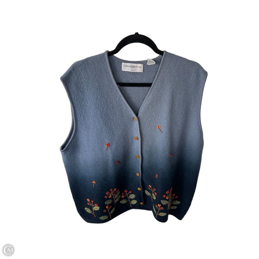 Vest Sweater By Marisa Christina In Blue & Orange, Size: 1x