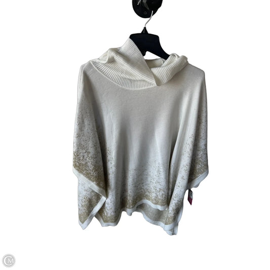 Poncho By Black Rivet In Gold & White, Size: M