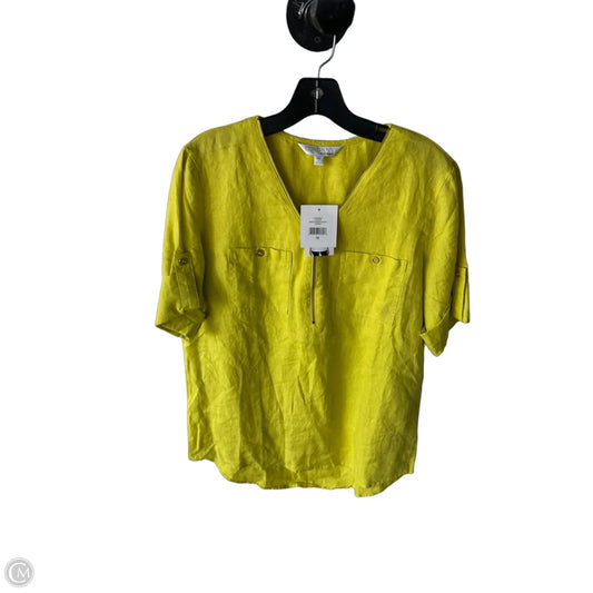 Top Short Sleeve By Company In Yellow, Size: M