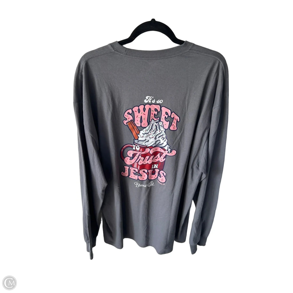 Top Long Sleeve Basic By Clothes Mentor In Grey, Size: 2x