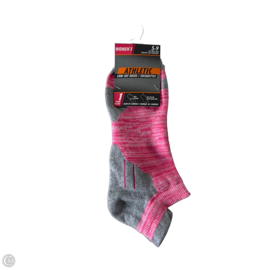 Socks By Clothes Mentor In Grey & Pink, Size: Osfm