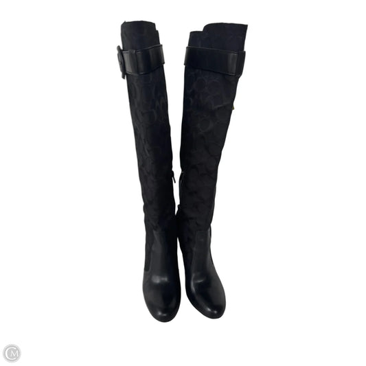 Boots Designer By Coach In Black, Size: 7