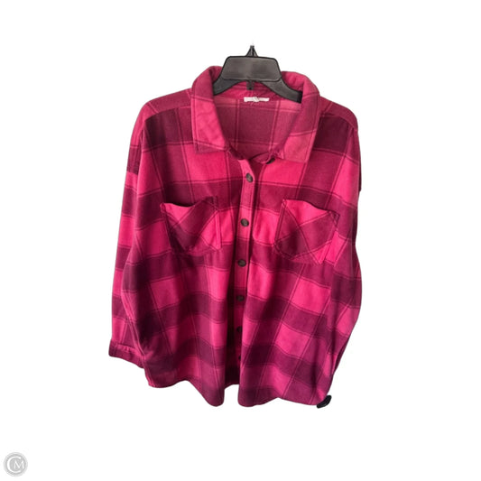 Jacket Shirt By Maurices In Pink, Size: 2x