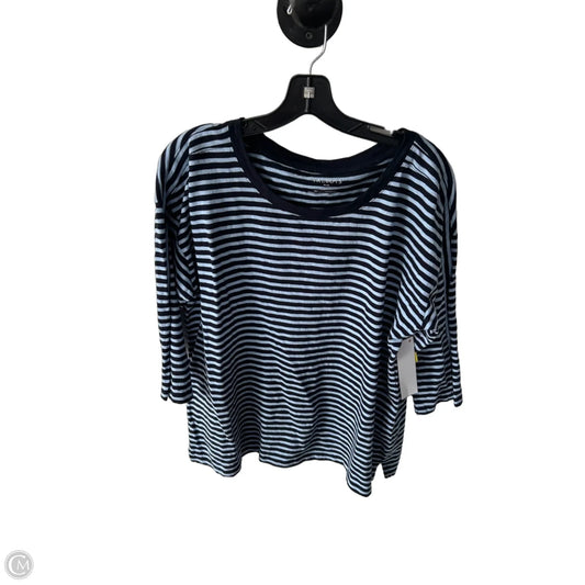 Top 3/4 Sleeve By Talbots In Blue, Size: 2x