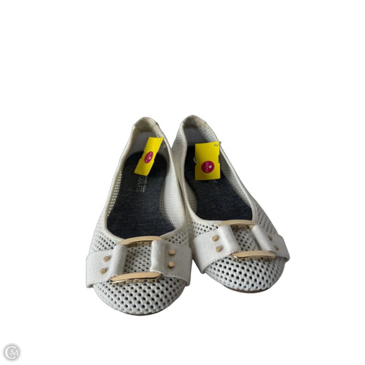 Shoes Flats By Dr Scholls In Gold & White, Size: 10