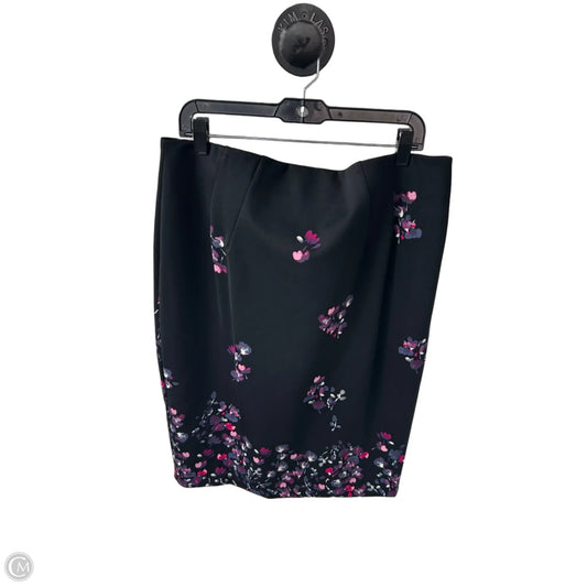 Skirt Midi By Lane Bryant In Black & Purple, Size: 18