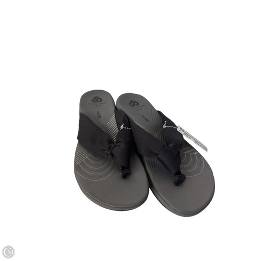 Sandals Flip Flops By Clarks In Black, Size: 7