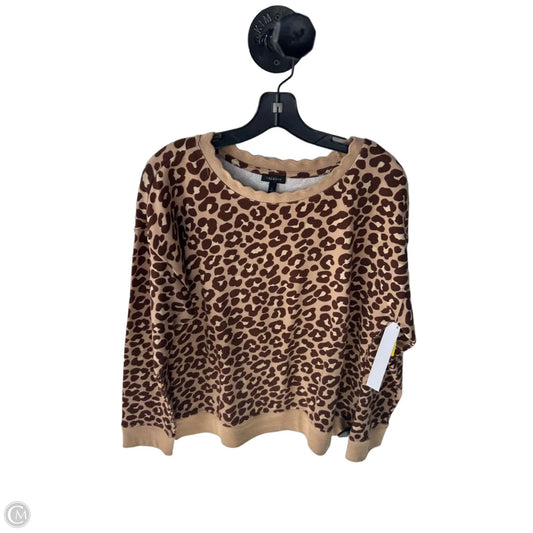 Sweatshirt Collar By Talbots In Animal Print, Size: L