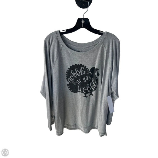 Top Long Sleeve Basic By State Of Mine In Grey, Size: 2x
