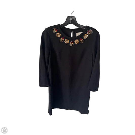 Dress Designer By Kate Spade In Black & Gold, Size: S