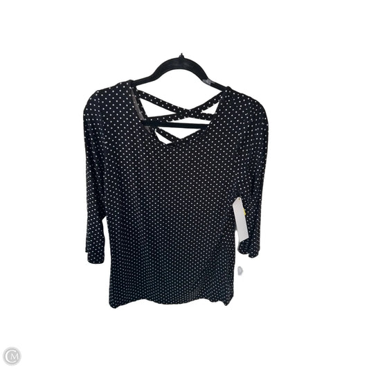 Top 3/4 Sleeve By Loveappella In Polkadot Pattern, Size: Xl