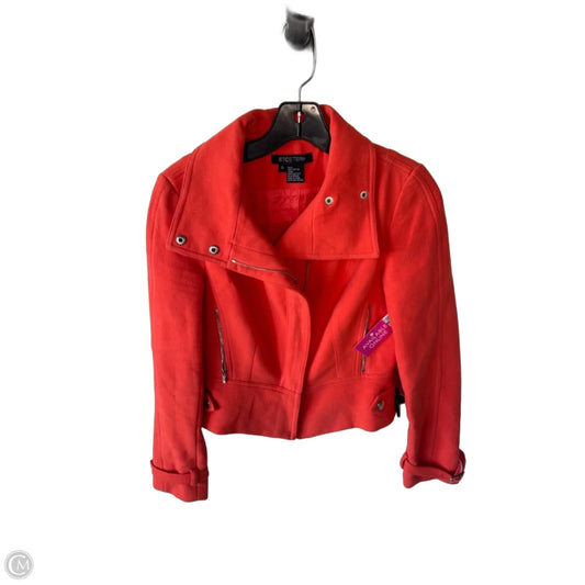 Jacket Moto Leather By Etcetra In Orange, Size: Xs
