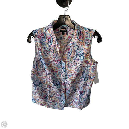 Blouse 3/4 Sleeve By Talbots In Paisley Print, Size: Lp
