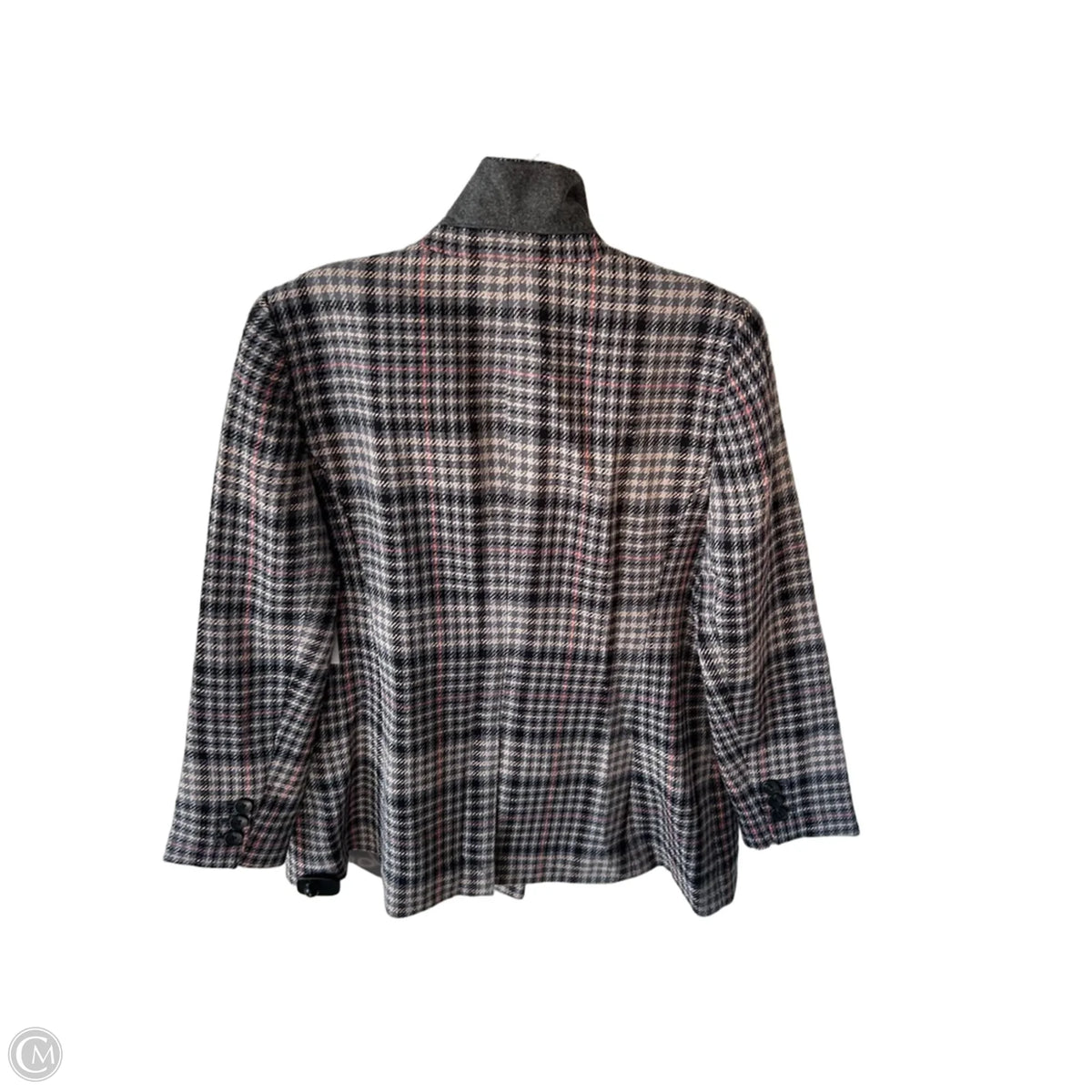 Blazer By Talbots In Grey & Pink, Size: Mp