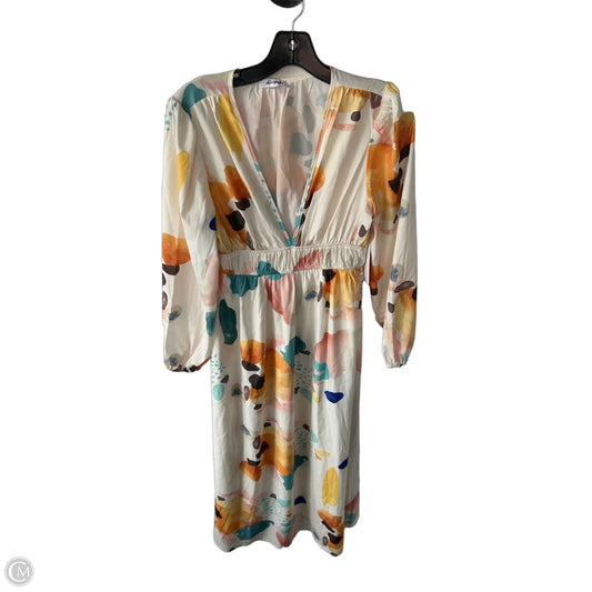 Dress Casual Maxi By Cme In Cream & Green, Size: M