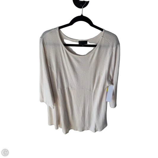 Sweater By Bobeau In Cream, Size: 1x