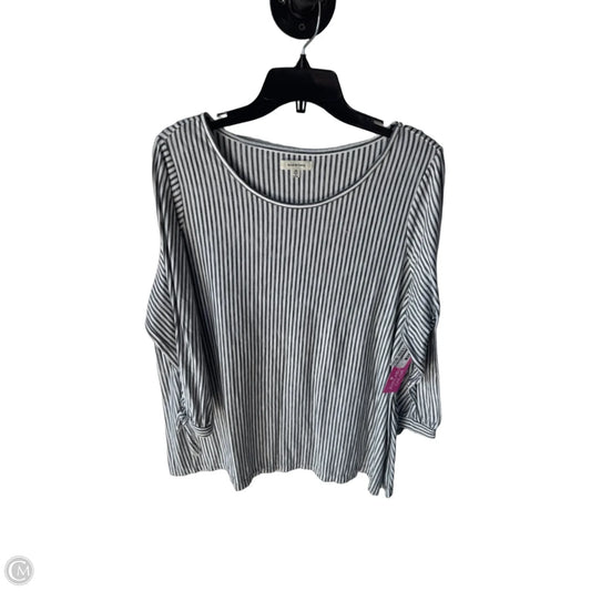 Top 3/4 Sleeve By Max Studio In Black & White, Size: 2x