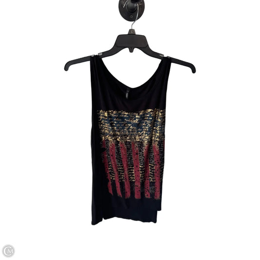 Tank Top By Clothes Mentor In Black & Gold, Size: Xl