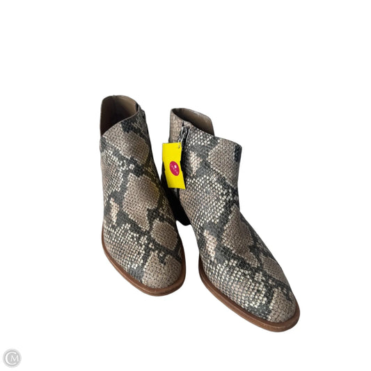 Boots Ankle Heels By Vince Camuto In Snakeskin Print, Size: 8