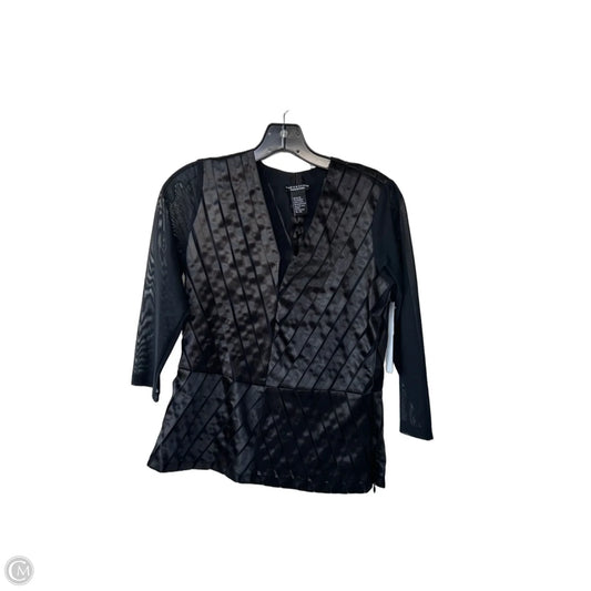 Blouse 3/4 Sleeve By Doncaster In Black, Size: S