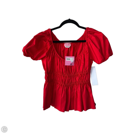 Blouse Designer By Kate Spade In Red, Size: S