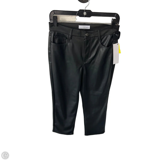 Jeans Straight By Loft In Black, Size: 4