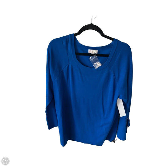 Sweater By Belle By Kim Gravel In Blue, Size: 1x