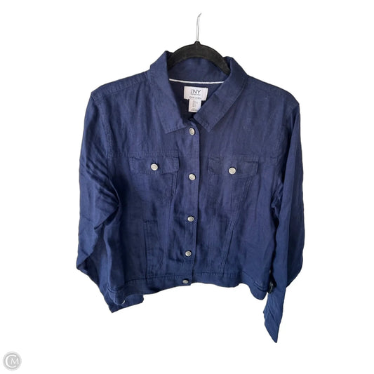 Jacket Denim By Jones New York In Navy, Size: L