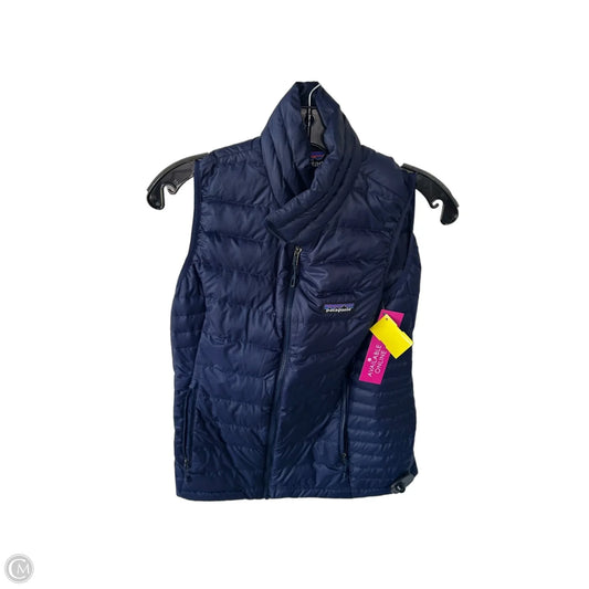 Vest Puffer & Quilted By Patagonia In Navy, Size: Xs