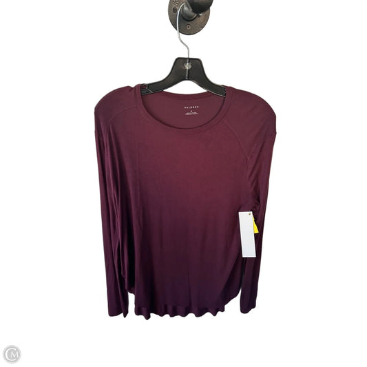 Top Long Sleeve Basic By Halogen In Purple, Size: M