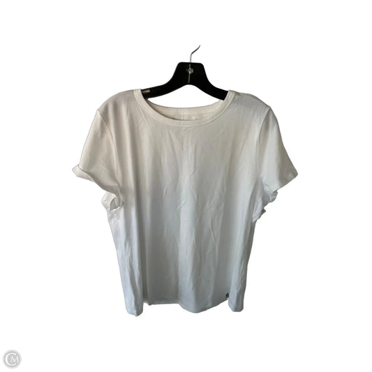 Top Short Sleeve By Talbots In White, Size: Xlp