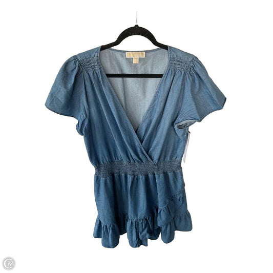 Dress Casual Short By Michael By Michael Kors In Blue Denim, Size: Xl