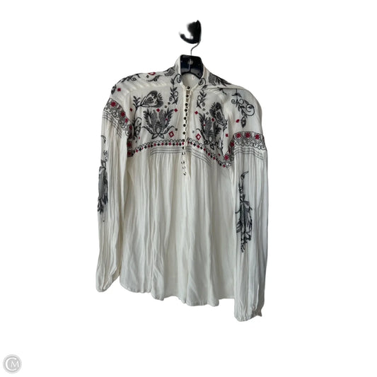 Tunic Long Sleeve By Free People In Black & Red, Size: Xs